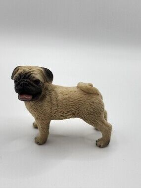 Retired Schleich Pug Dog figurine #16381 Stamped 2009 Farm Animals